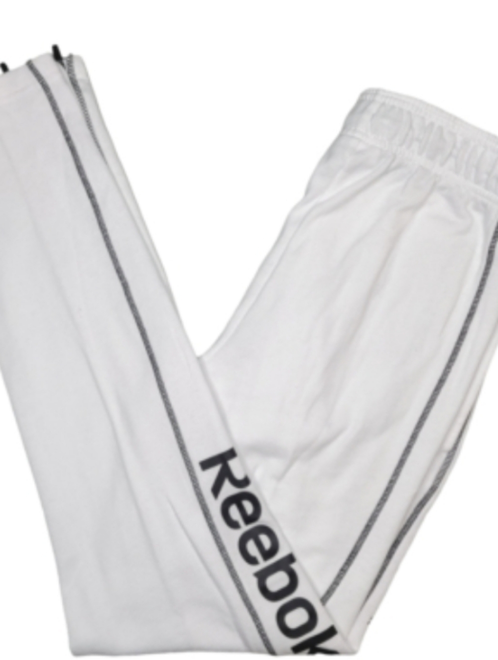> Reebok White Track Pants with  Side Piping Men's Size 3XLarge Casual